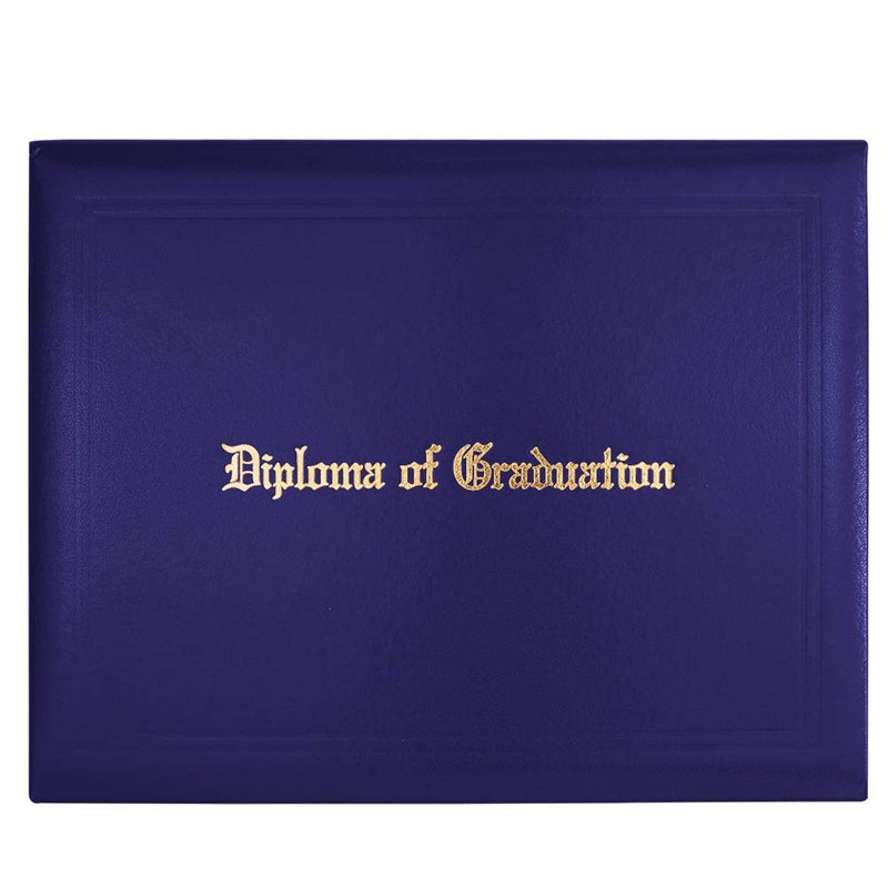 GraduationMall Imprinted Diploma Cover for Certificate 8.5''x 11'' Purple 1-Pack - Image 2